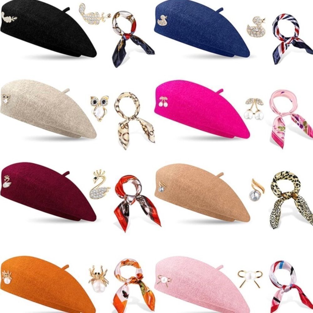 Available in 8 different colors Wool Beret Hat French Artist Beret​​